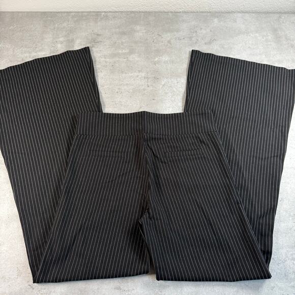 Betabrand black pinstripe flared pants size medium - Picture 4 of 9